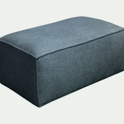 Pouf en tissu tramé - bleu