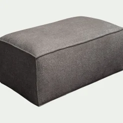 Pouf en tissu tramé - gris