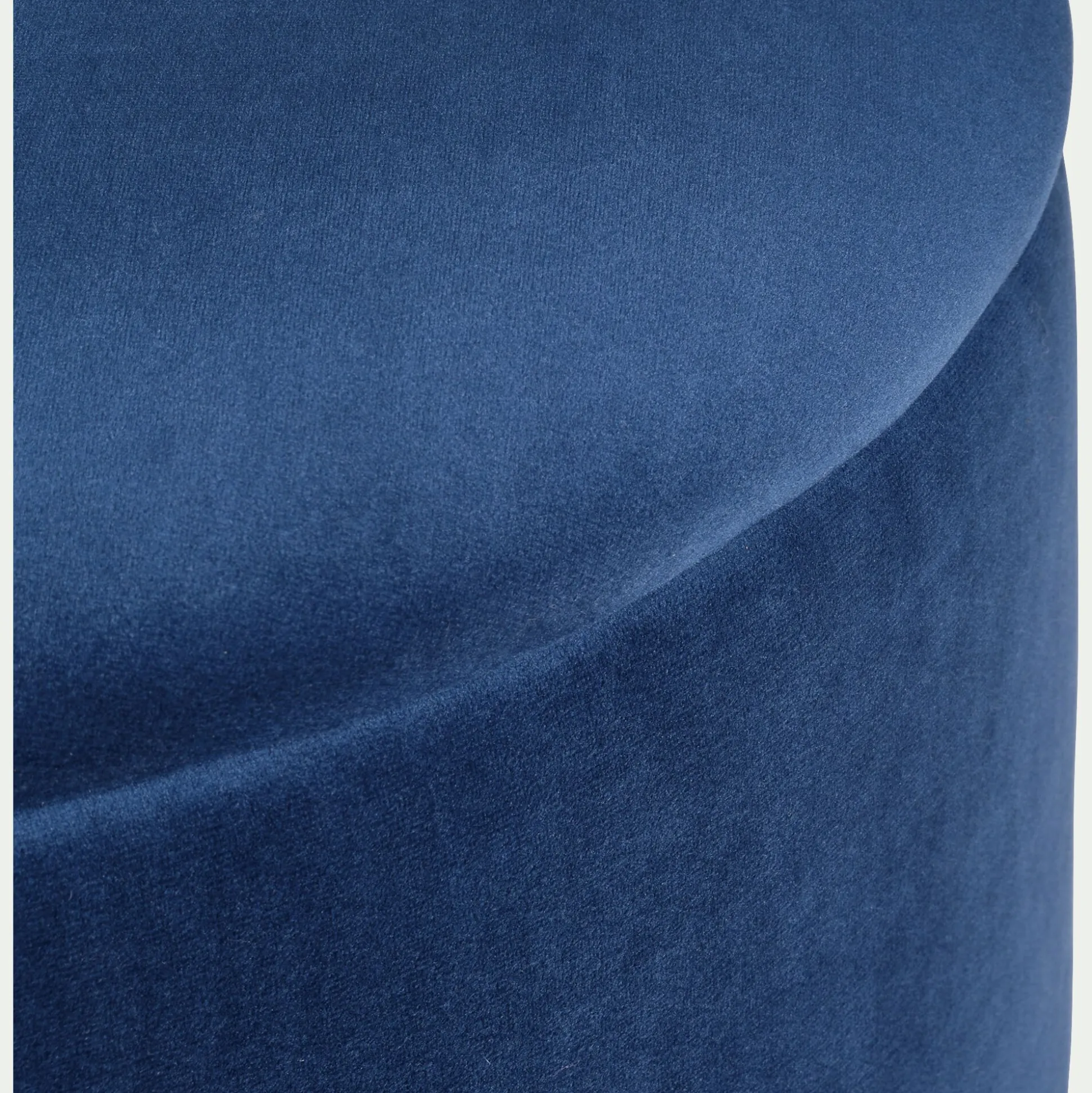 Pouf en velours avec coffre de rangement - bleu H43cm