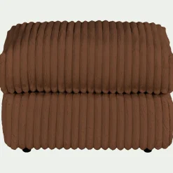 Pouf en velours côtelé Bita - brun rustrel