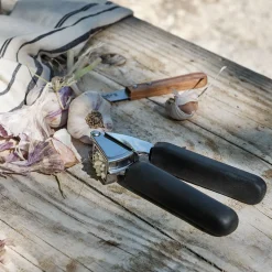 Presse ail en inox H16,7cm - gris métallisé