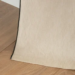 Rideau à œillets en coton finition point de bourdon 140x250cm - beige
