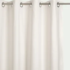 Rideau à œillets en coton recyclé 140x250cm - blanc