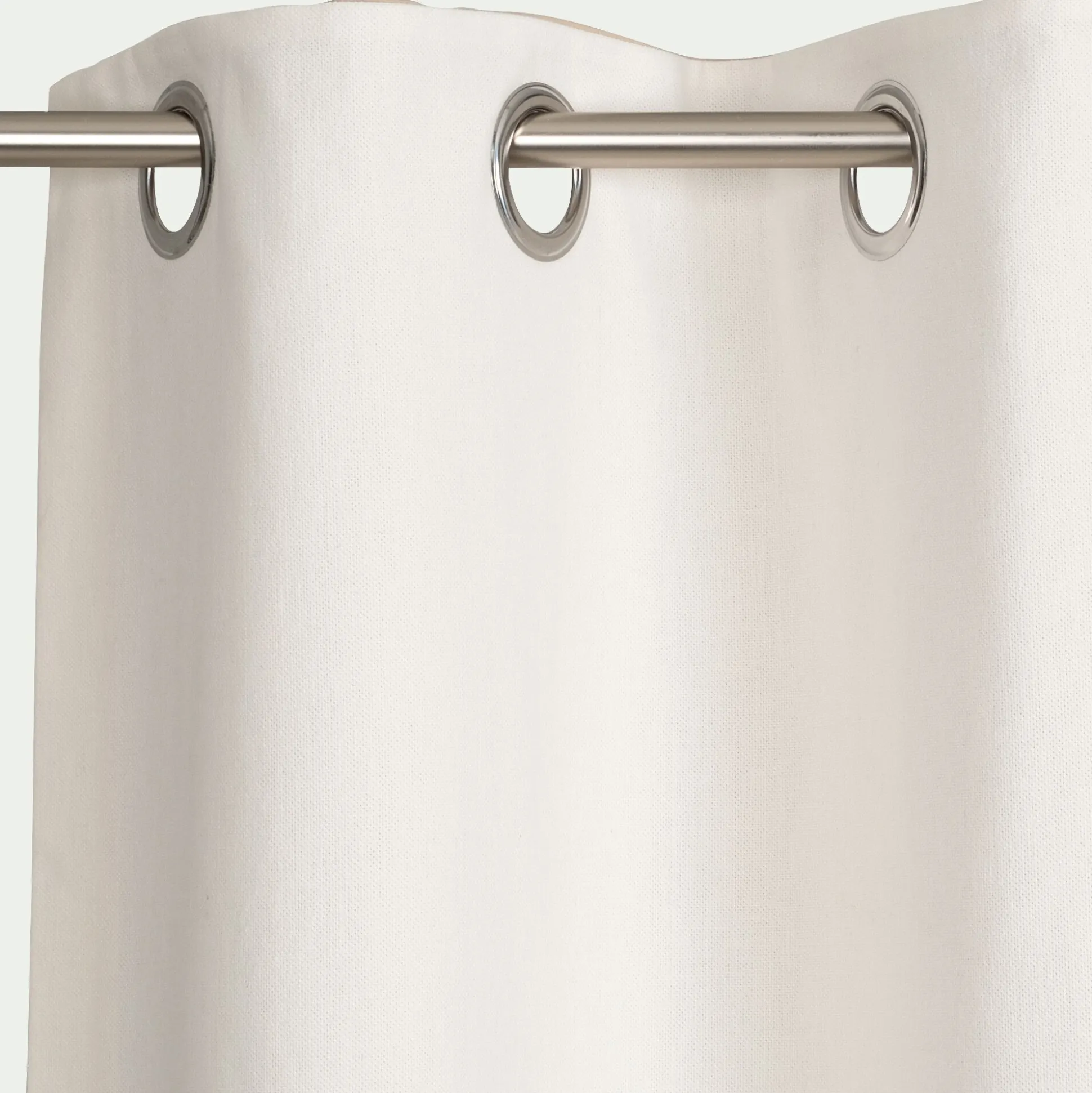 Rideau à œillets en coton recyclé 140x250cm - blanc