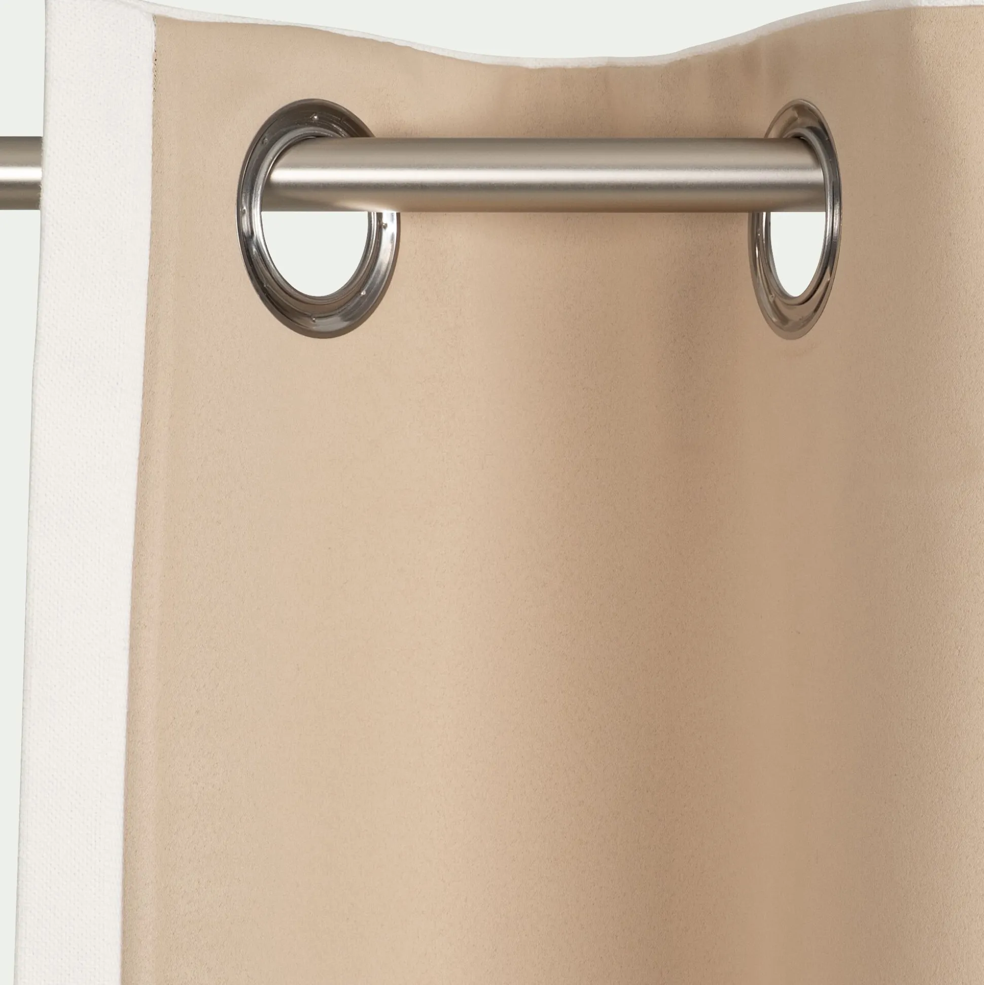 Rideau à œillets en coton recyclé 140x250cm - blanc