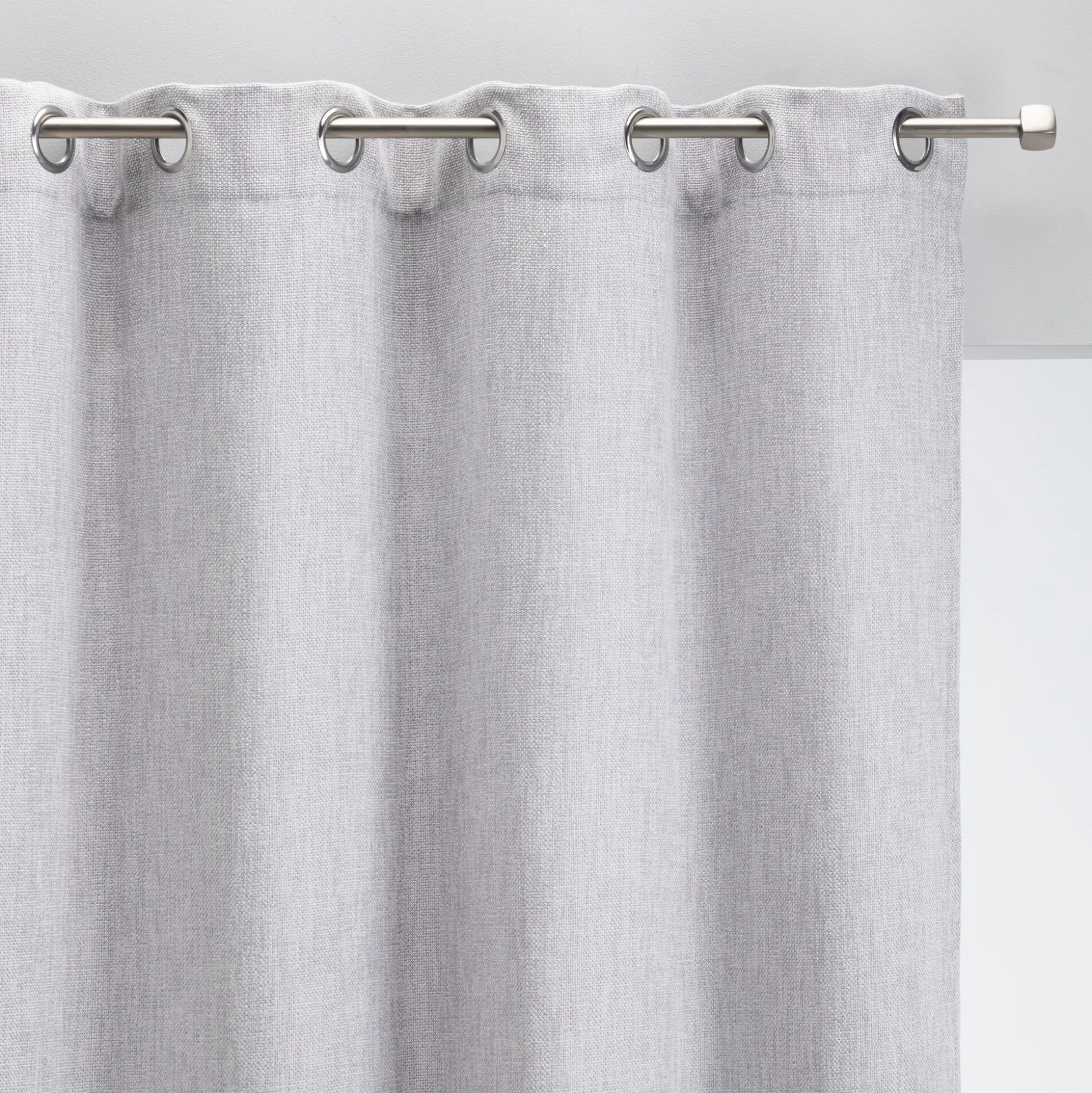 Rideau à œillets en polyester 140x250cm - gris clair