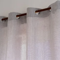 Rideau à œillets en polyester 140x250cm - gris clair