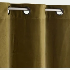 Rideau à œillets en velours 135x250cm - vert cèdre