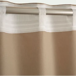 Rideau à passants cachés en coton finition point de cheval 140x250cm - beige corde