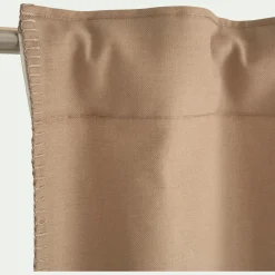 Rideau à passants cachés en coton finition point de cheval 140x250cm - beige corde