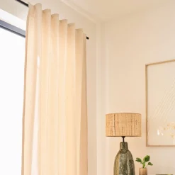 Rideau à pattes cachées en coton 130x250cm - beige