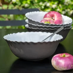 Saladier en grès D21,5cm - blanc