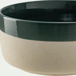 Saladier en grès D26,5cm - vert oyat