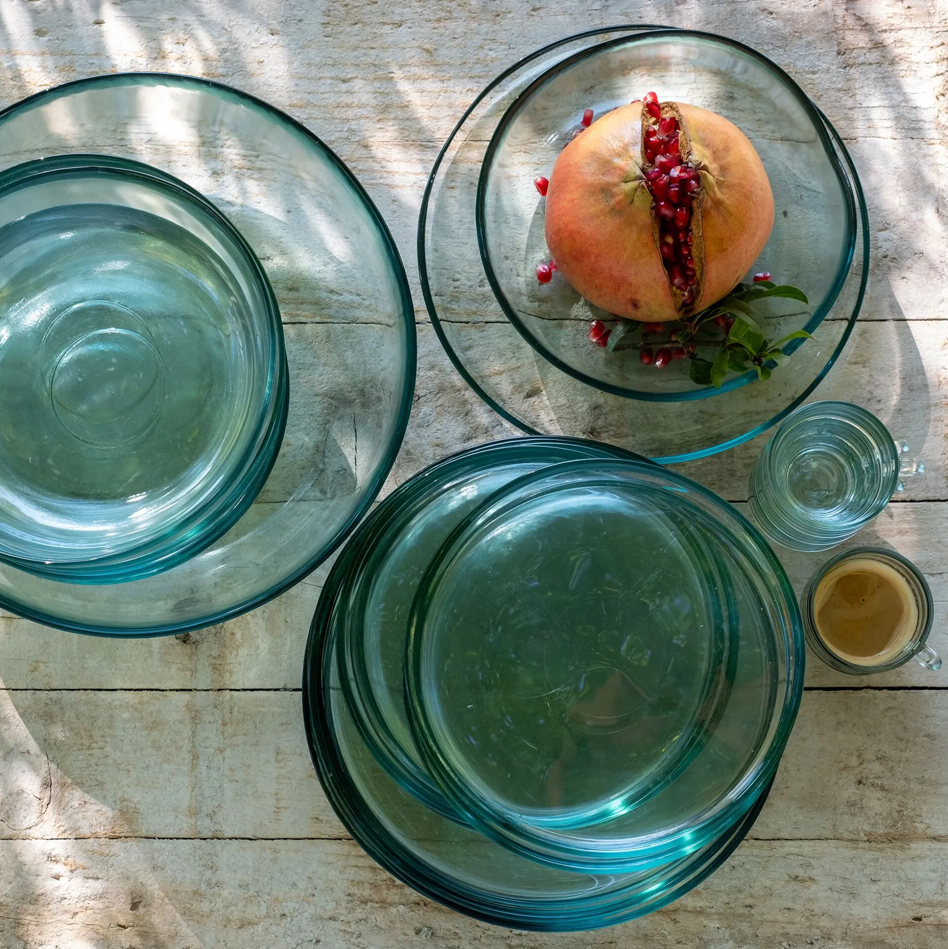 Saladier en verre D30cm - transparent