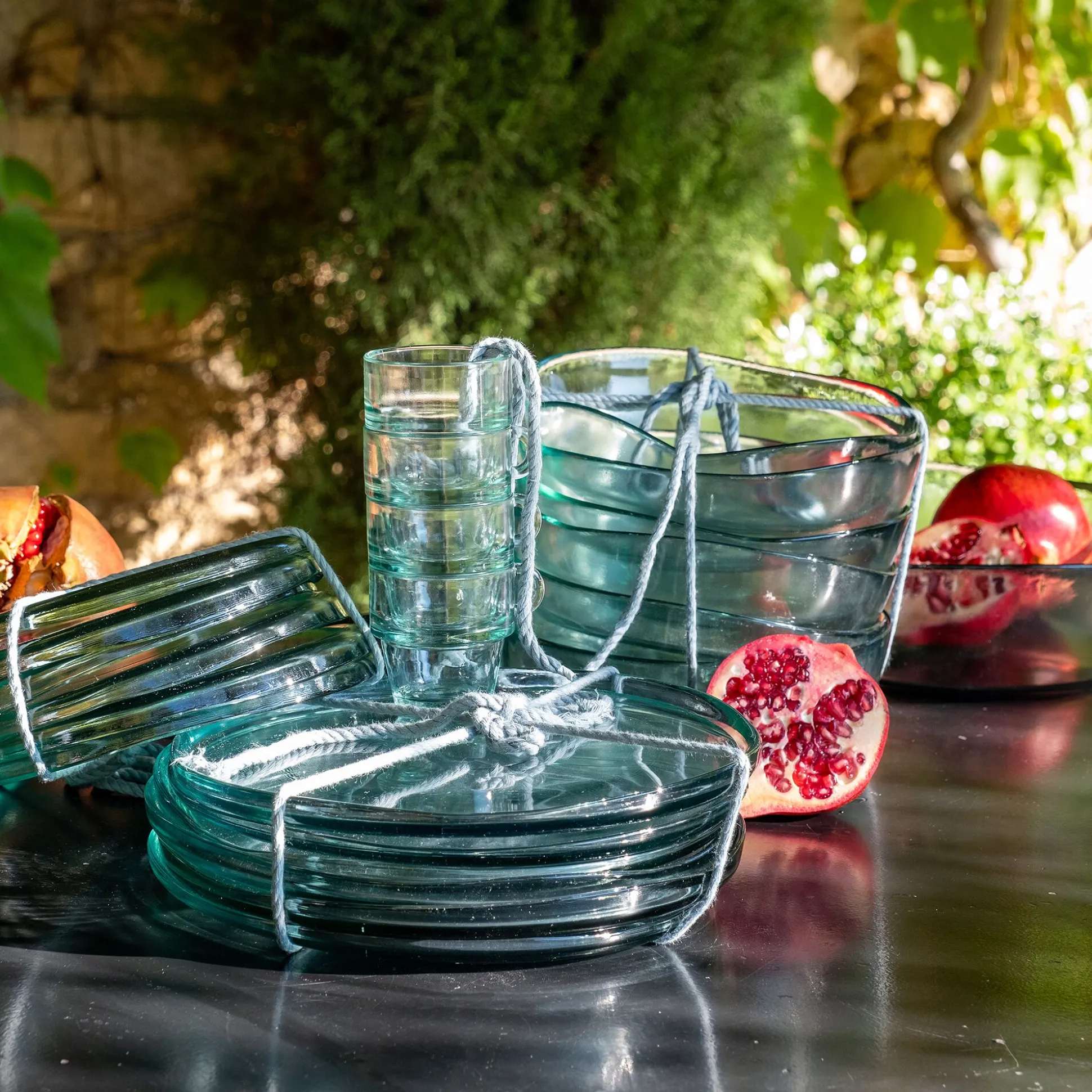 Saladier en verre D30cm - transparent