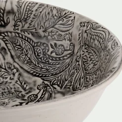 Saladier XXL en grès D38,7cm - beige