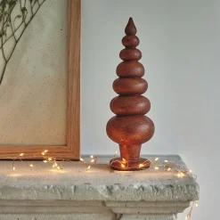 Sapin décoratif à poser contemporain en polyrésine H26cm - naturel