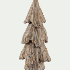 Sapin décoratif à poser en porcelaine - beige