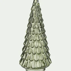 Sapin décoratif à poser en verre H23cm - vert
