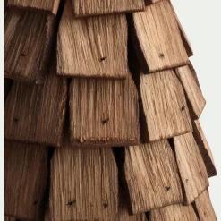 Sapin décoratif à poser en bois de paulownia H40cm - naturel