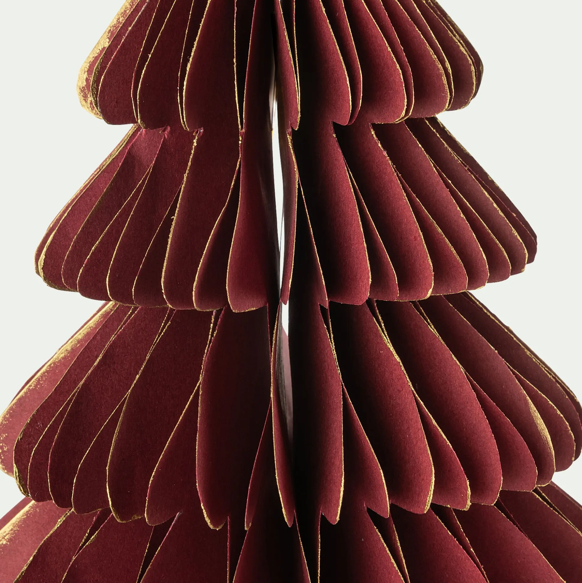 Sapin décoratif à poser en papier H30cm - rouge