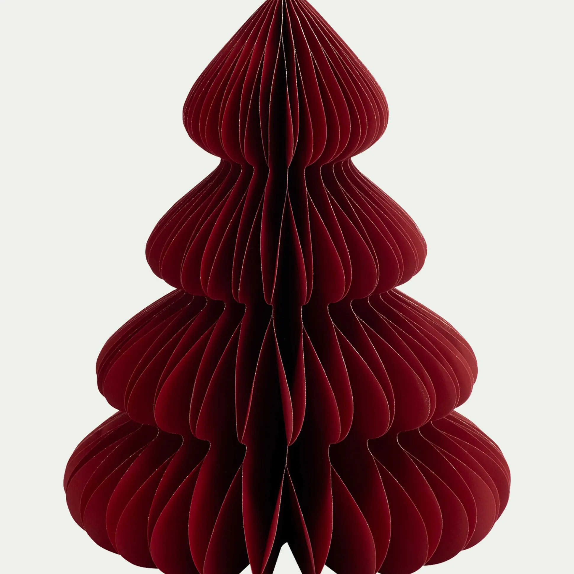 Sapin décoratif à poser en papier H60cm - rouge