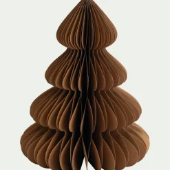 Sapin décoratif à poser en papier H60cm - marron