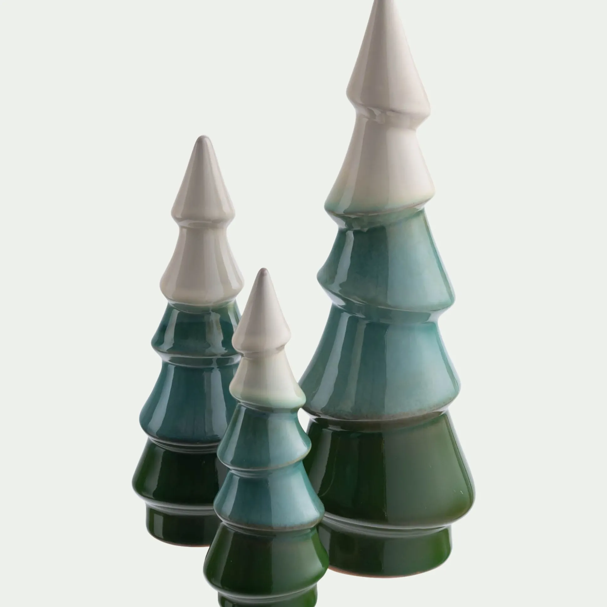 Sapin décoratif à poser en céramique H15,9cm - vert
