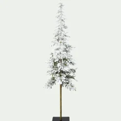 Sapin de Noël artificiel enneigé D60xH240cm - blanc