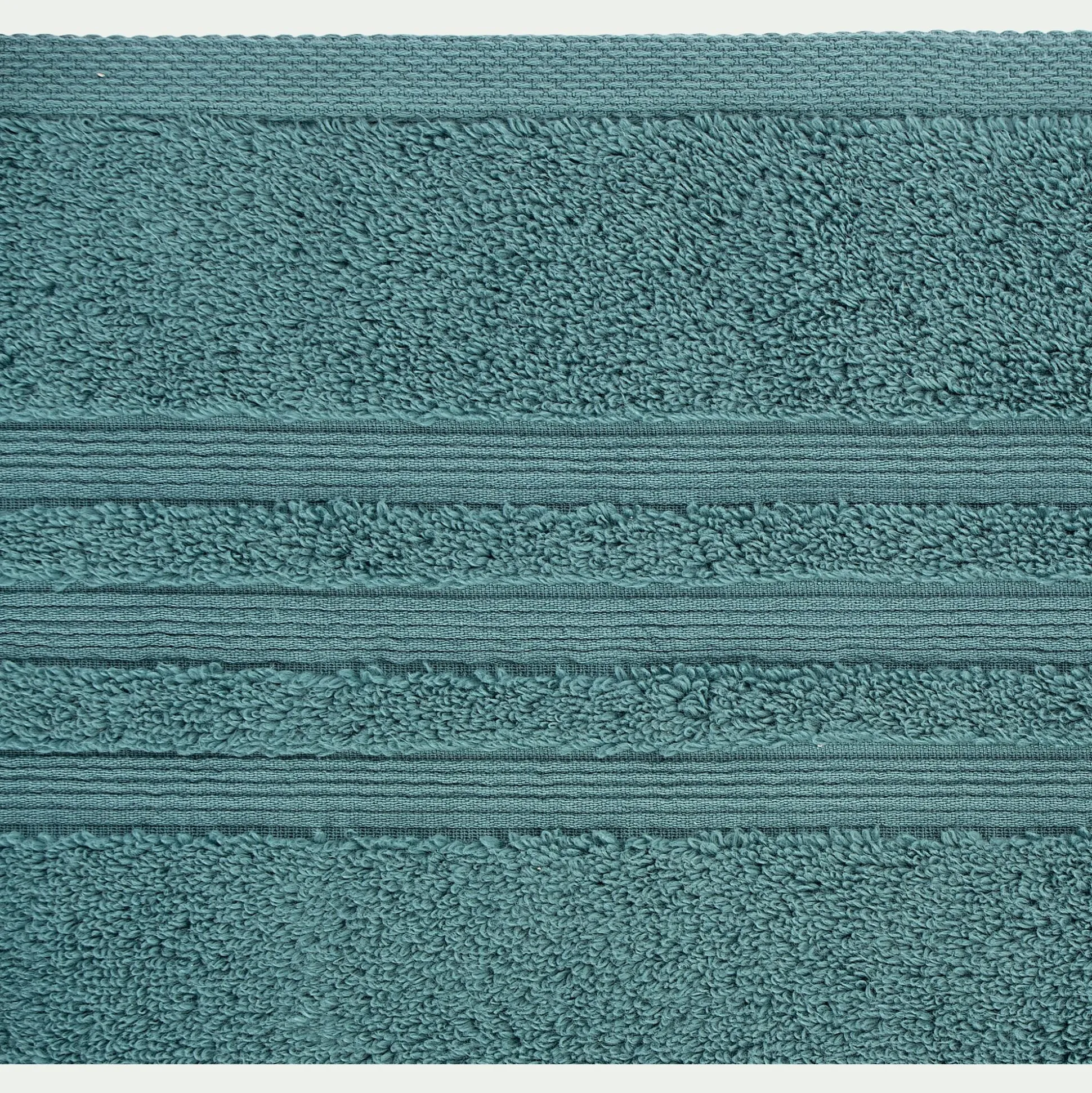 Serviette de bain bouclette en coton - vert 50x100cm