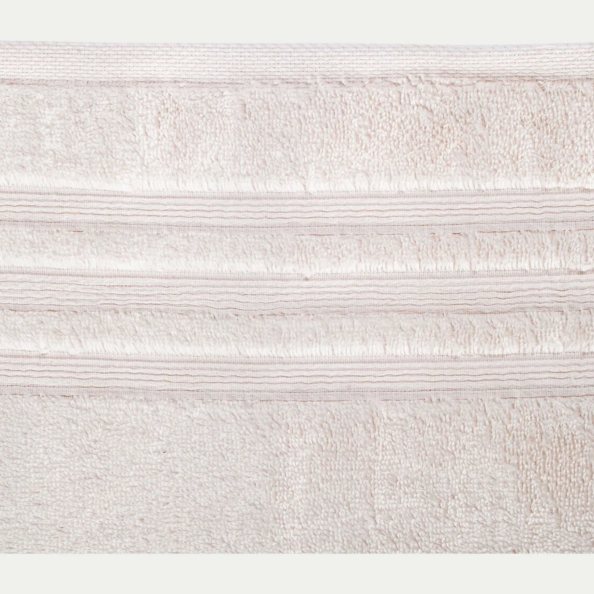 Serviette de bain bouclette en coton - blanc ventoux 50x100cm