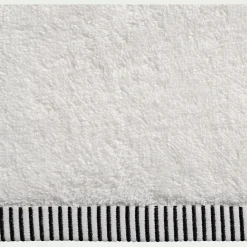 Serviette de toilette brodé en coton - blanc ventoux 50x100cm