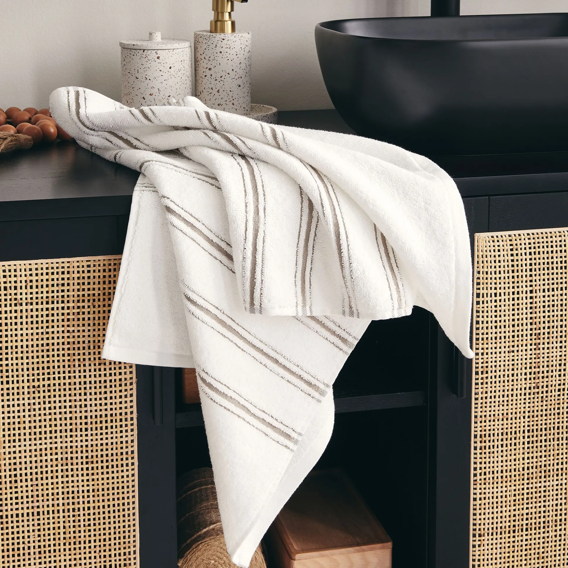 Serviette de toilette en coton 50x100cm - blanc ventoux