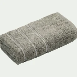 Serviette de toilette en coton - vert olivier 50x100cm