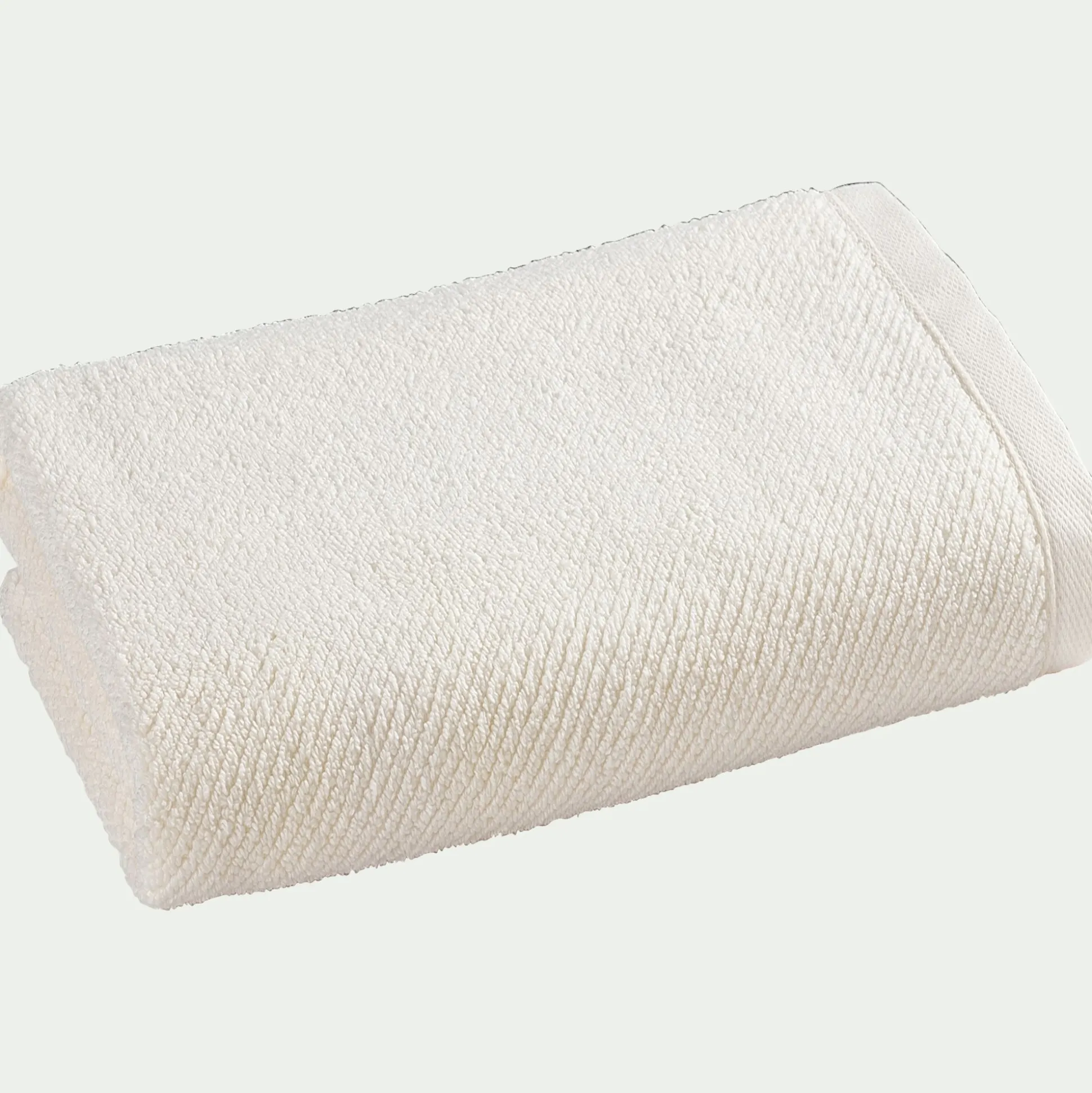 Serviette de toilette en bouclettes de coton bio - blanc ventoux 50x90cm