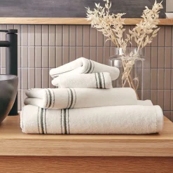 Serviette de toilette en coton - blanc 50x100cm