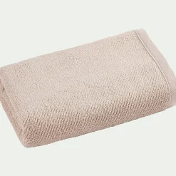 Serviette de toilette en bouclettes de coton bio - beige alpilles 50x90cm