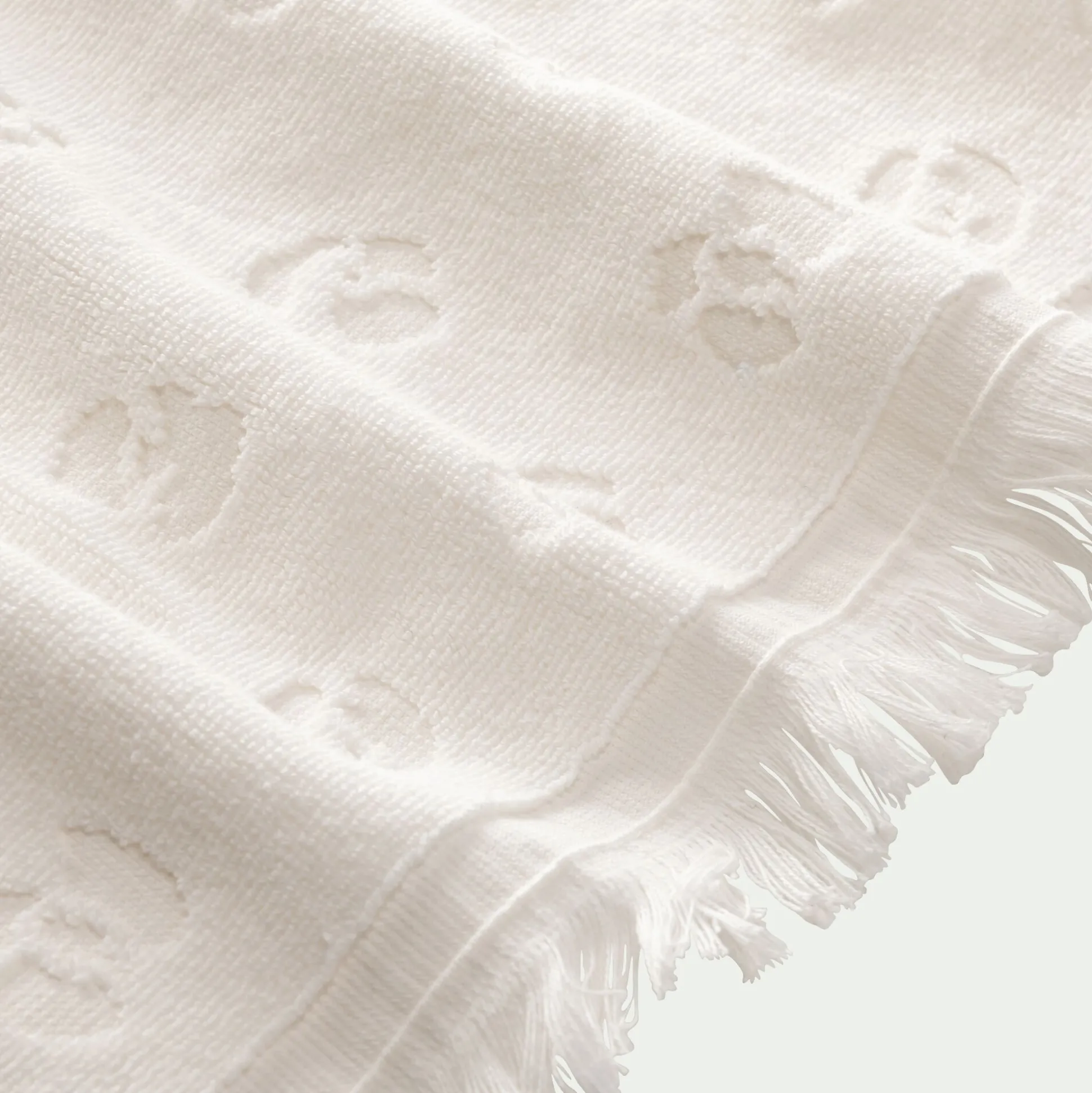 Serviette de toilette en coton 50x100cm - blanc