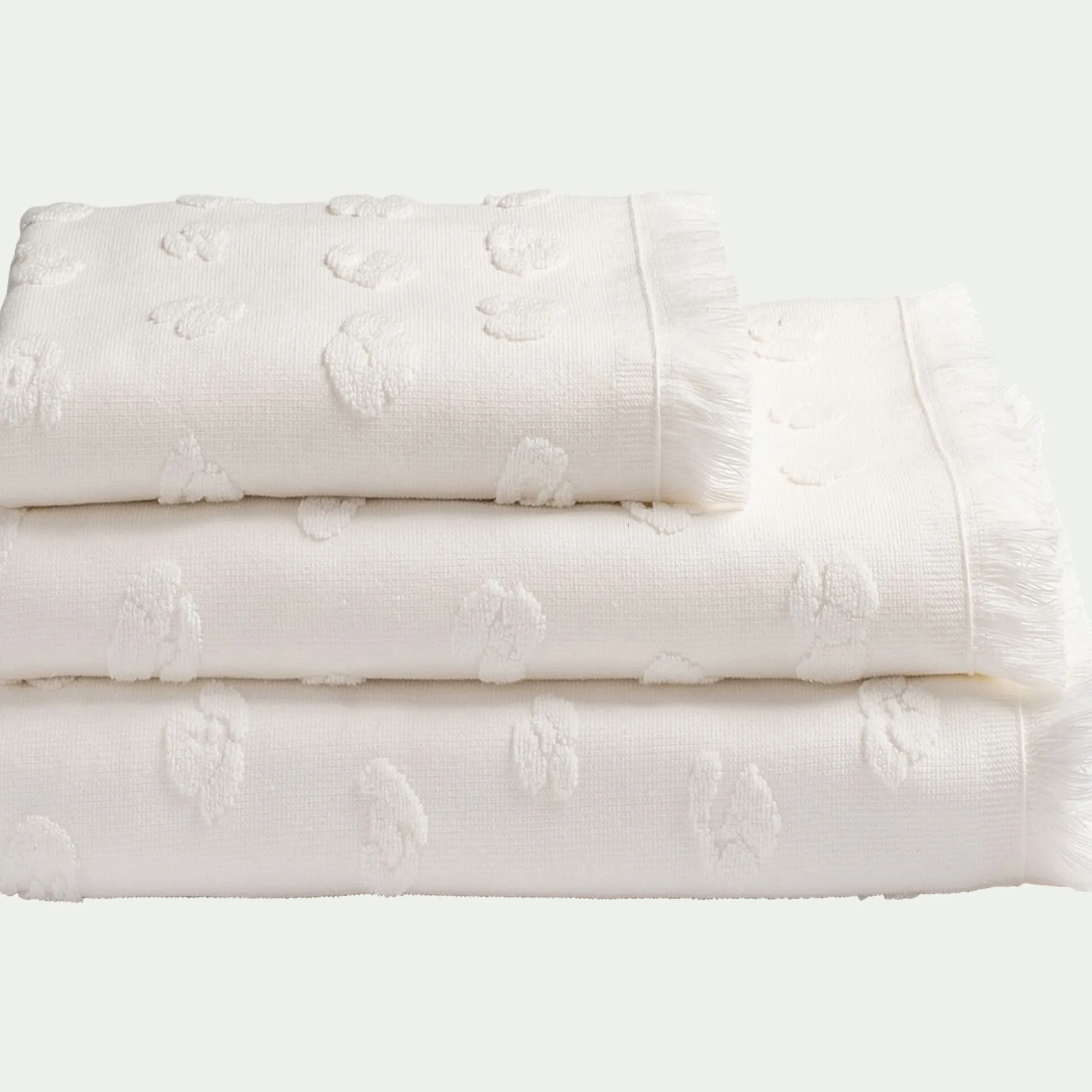 Serviette de toilette en coton 50x100cm - blanc