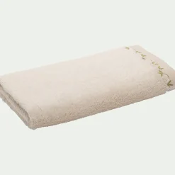 Serviette de toilette en coton - beige 50x100cm