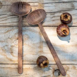Set de couverts à salade en bois de manguier - naturel