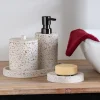 Set de salle de bain en terrazzo - blanc
