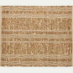 Set de table en paille et en coton - naturel 33x48cm