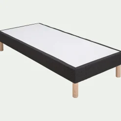 Sommier tapissier H25cm - 80x200cm gris anthracite
