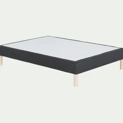 Sommier tapissier 140x200cm - gris anthracite
