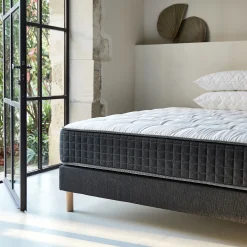 Sommier tapissier 140x200cm - gris anthracite