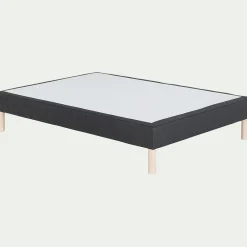 Sommier tapissier 140x200cm gris anthracite