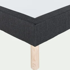 Sommier tapissier 140x200cm gris anthracite