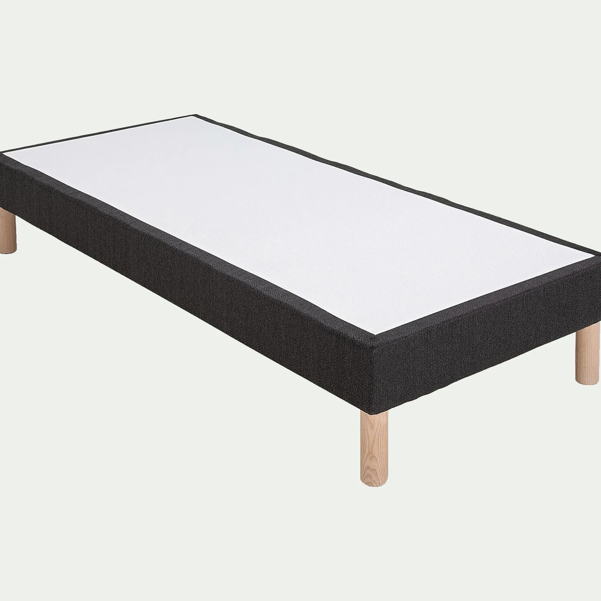 Sommier tapissier 90x200cm gris anthracite