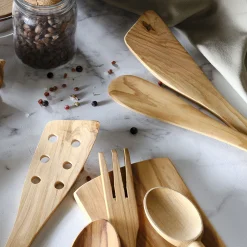 Spatule galbée en bois d'olivier L30.5cm